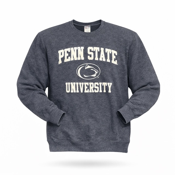 Jerzees Tops - Jerzees Unisex Penn State University Heather Navy/White Crewneck Sweatshirt Sz S